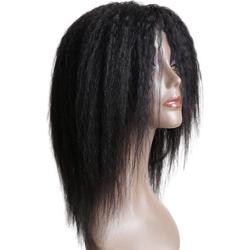 Braziliaanse Remy pruik - black kinky rechte pruik 12 inch - real human hair - echte menselijke haren