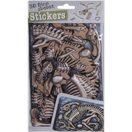 Free And Easy 3d-stickers Skelet - Parasaurus Blauw