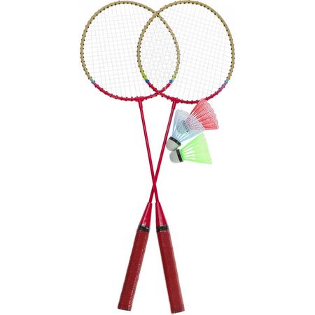 Free And Easy Badmintonset Rood 5-delig