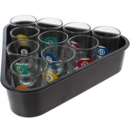 Free And Easy Drankspel Shot Glasses 20 Cm Zwart 11-delig