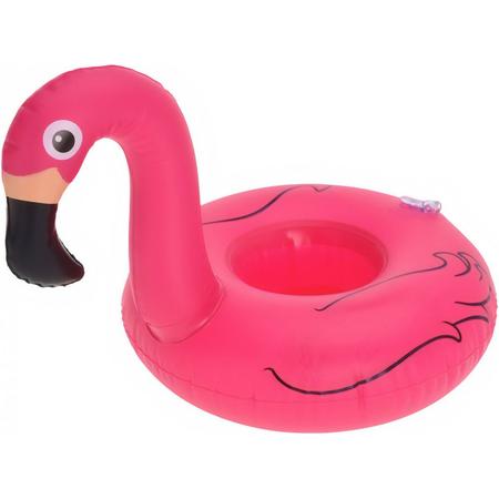 Free And Easy Opblaasbare Bekerhouder 18 Cm Flamingo Roze