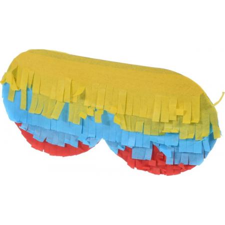 Free And Easy Piñata Blinddoek 16 X 8 Cm Papier Geel/blauw/rood
