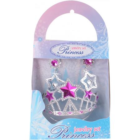 Free And Easy Prinsessenset Ster 3-delig Zilver/roze