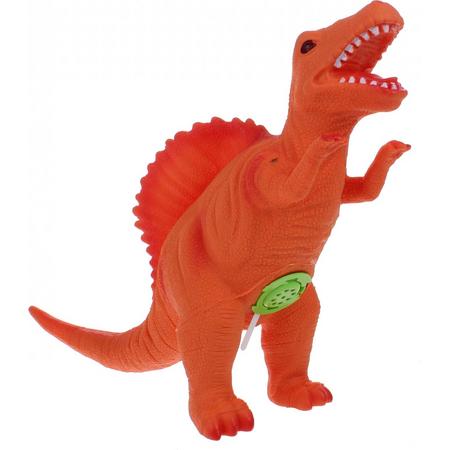 Free And Easy Speelfiguur Dinosaurus Met Geluid 35 Cm Oranje