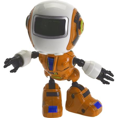 Free And Easy Robot Met Licht En Geluid Oranje 11 Cm