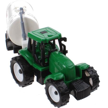 Free And Easy Tractor Met Gierton 18 Cm Wit