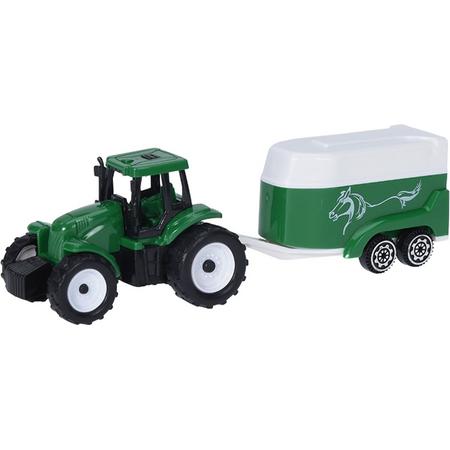 Free And Easy Tractor Met Witte Trailer 18 Cm