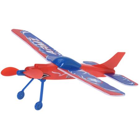 Free And Easy Vliegtuig Wind-up Plane 25 Cm Rood
