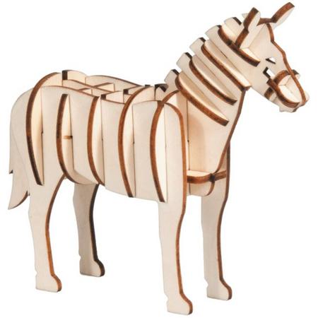 3D puzzel paard van hout