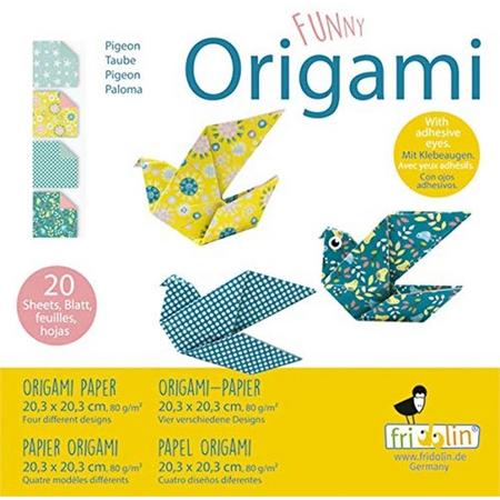 Fridolin Origami Duif Vouwen 20 X 20 Cm 20 Stuks Multicolor