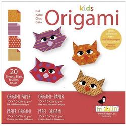   Origami Kat Vouwen 15 X 15 Cm 20 Stuks Multicolor