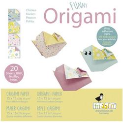 Fridolin Origami Kip Vouwen 15 X 15 Cm 20 Stuks Multicolor