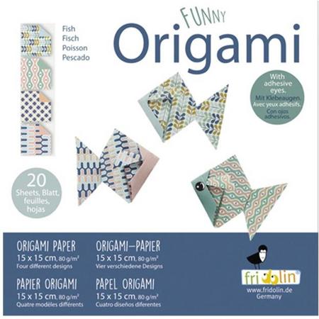 Fridolin Origami Vis Vouwen 15 X 15 Cm 20 Stuks Multicolor