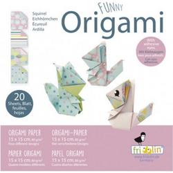 origami Eekhoorn vouwen 15 x 15 cm 20 stuks multicolor