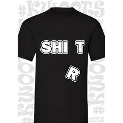 SHIT SHIRT heren t-shirt - Zwart - Maat 3XL - korte mouwen - grappige teksten - leuke shirtjes - humor - quotes - kwoots - kado - cadeau