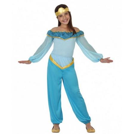 Blauw arabische prinses kostuum 116 (5-6 jaar)