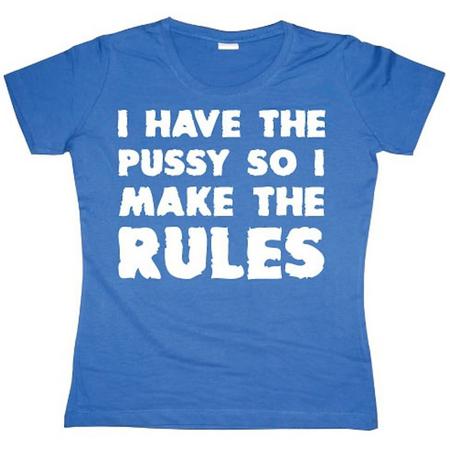 Fun t-shirt I Make the Rules dames XL