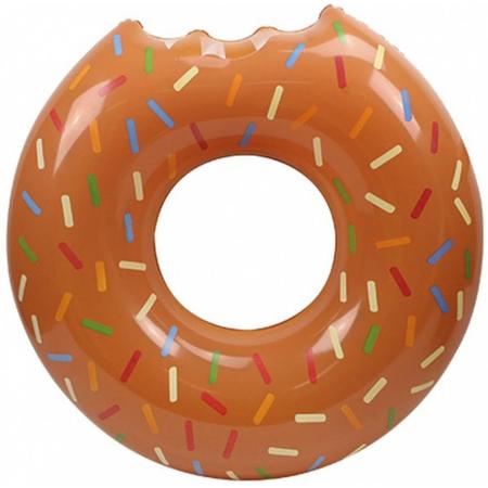 Grote bruine donut zwemband 119 cm