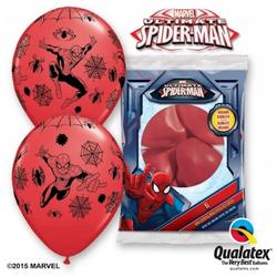 Spiderman ballonnen 6 stuks - Spiderman kinderfeestje ballonnen