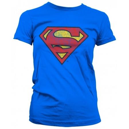 Vintage Superman logo t-shirt dames L
