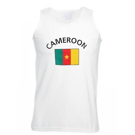Witte heren tanktop Kameroen Xl