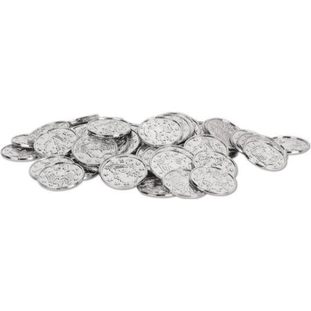 Zilveren schatkist munten 100 stuks