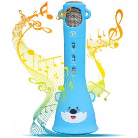 TOSING Draadloos karaoke-microfoon voor kinderen – Bluetooth- 2019 Topverjaardagsgeschenken voor meisjes  en Jongens – vanaf 4 jaar- Blauw