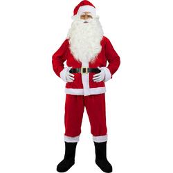 FUNIDELIA Deluxe Kerstman kostuum voor mannen Santa Claus - Maat: L - Rood