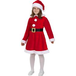 FUNIDELIA Deluxe Kerstvrouw kostuum voor meisjes Miss Santa - 3-4 jaar (98-110 cm) - Rood