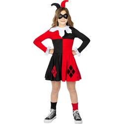 FUNIDELIA Harley Quinn-kostuum - DC Comics voor meisjes Superhelden - 3-4 jaar (98-110 cm) - Rood
