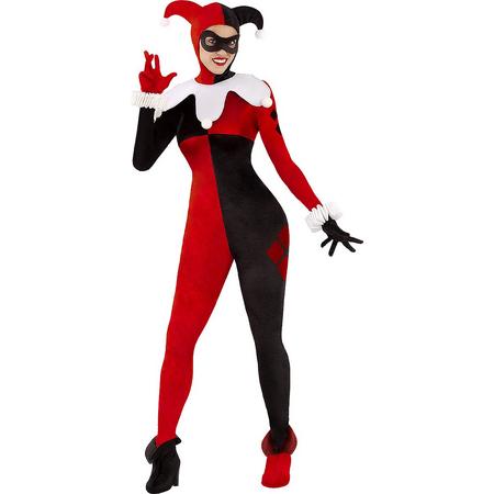 FUNIDELIA Harley Quinn kostuum - DC Comics voor vrouwen Superhelden - Maat: L - Zwart