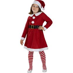 FUNIDELIA Kerstvrouw kostuum voor meisjes Miss Santa - 3-4 jaar (98-110 cm) - Rood