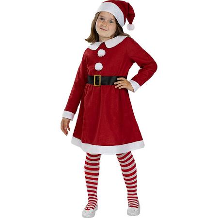 FUNIDELIA Kerstvrouw kostuum voor meisjes Miss Santa - 3-4 jaar (98-110 cm) - Rood