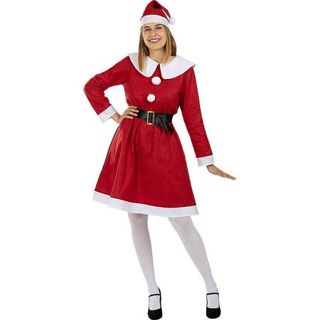 FUNIDELIA Kerstvrouw kostuum voor vrouwen Miss Santa - Maat: L - Rood