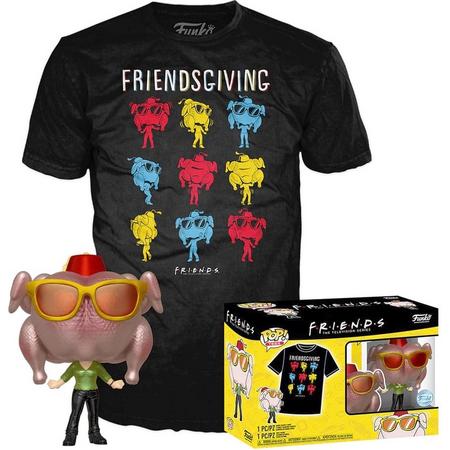 Funko Friends Verzamelfiguur & Tshirt Set -M- POP! & Tee Box Monica With Turkey Zwart