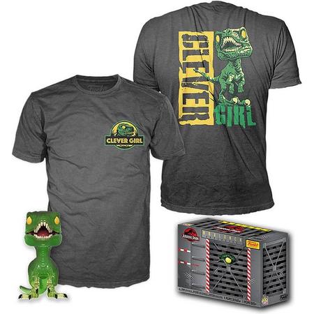 Funko Jurassic Park POP! & Tee Collectors Box Clever Raptor Exclusive - maat XL