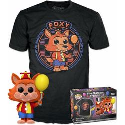   Pop! Five Nights at Freddys - Balloon Foxy 907 Flocked Tee box maat XL
