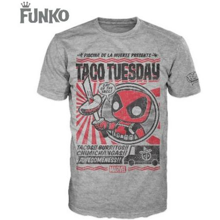 Funko Pop Tees Deadpool Taco Tuesday XS