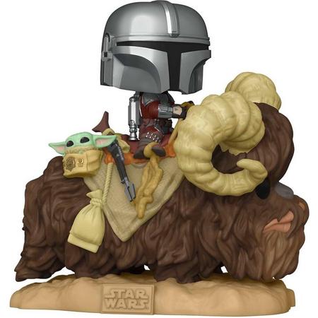 Mando on Bantha with Child in Bag - Funko Pop! Deluxe - The Mandalorian