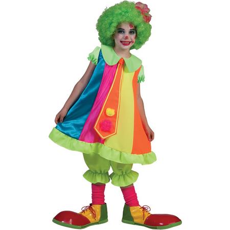 Fluo clownskostuum voor meisjes - Verkleedkleding - maat 152