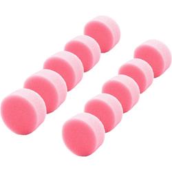 FunnyFashion Grimas schmink sponsjes - 15x stuks - roze - rond - D6 x H3 cm