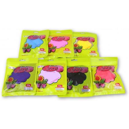 15x Funny Gummy - Speelklei 60 gram - Mix van kleur