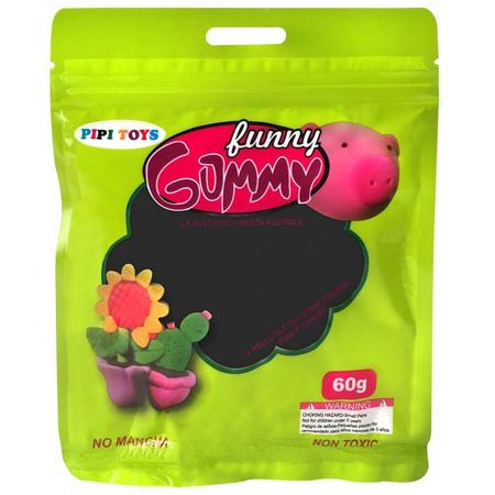 Funny Gummy - Speel Klei 60 Gram - Zwart