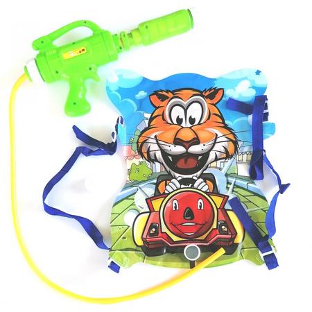 Funny Toys Waterpistool Met Tank Tijger 35 Cm Groen 3-delig