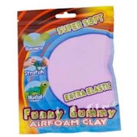 Funny Klei Gummy Airfoam Clay Junior 50 Gram Paars