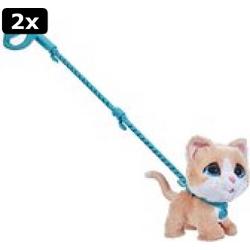 2x FurReal Friends Kitten Walkalots Junior - Interactieve knuffel (23cm)