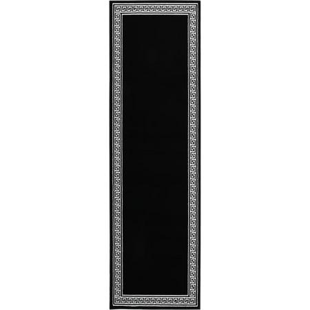 Furniture Limited - Tapijtloper 80x350 cm BCF zwart met motief
