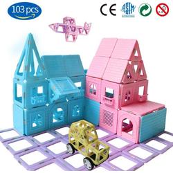 Magnetisch Speelgoed - Voordeelset 103 Stuks - Magnetische bouwstenen - Veilig Voor Kinderen - Magna Tiles - Magnetisch Speelgoed - Stimuleer Creativiteit - Bouwset met magnetische blokken