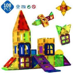Magnetisch Speelgoed - Voordeelset 108 Stuks - Magnetische bouwstenen - Veilig Voor Kinderen - Magna Tiles - Magnetisch Speelgoed - Stimuleer Creativiteit - Bouwset met magnetische blokken