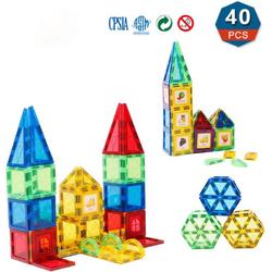 Magnetisch Speelgoed - Voordeelset 40 Stuks - Magnetische bouwstenen - Veilig Voor Kinderen - Magna Tiles - Magnetisch Speelgoed - Stimuleer Creativiteit - Bouwset met magnetische blokken